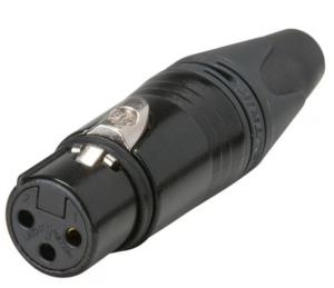 Neutrik NC3FXX-B Female 3-Pin XLR Connector Black w/Gold Contacts - Clearance