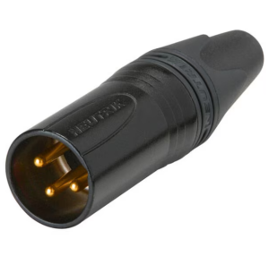 Neutrik NC3MXX-B Male 3-Pin XLR Connector Black w/Gold Contacts - Clearance