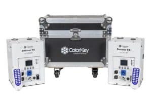 ColorKey Dazzler FX MKII 2-Pack Bundle with Road Case - White